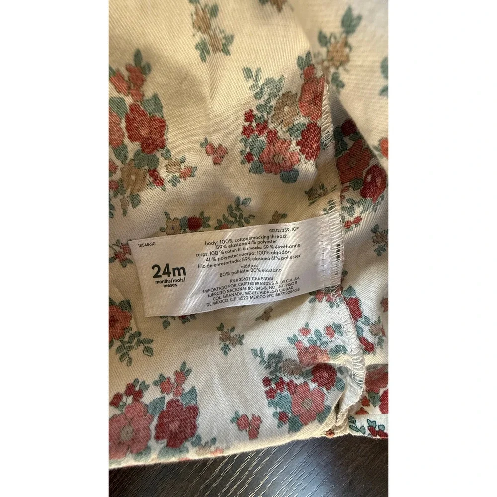Carter’s Floral Dress Set 24M Baby Girl  Long Sleeve Dress, Bloomers & Socks NWT